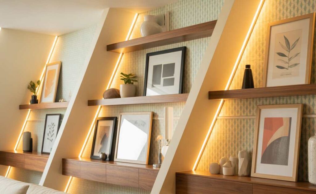 Best Ideas to Decorate Angled Walls in a Living Room