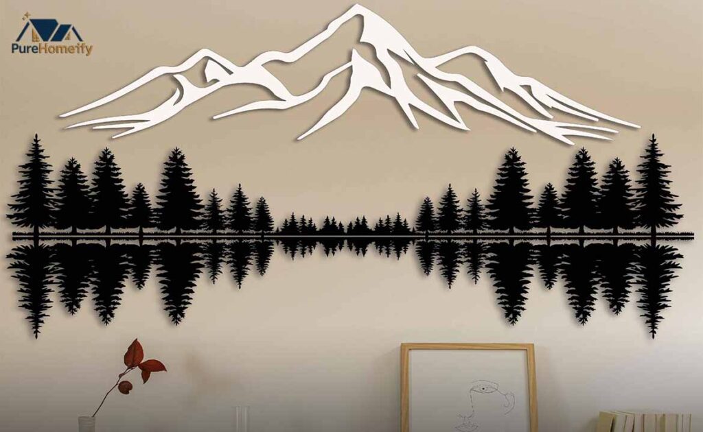 Best Places to Hang Metal Pine Tree Wall Art