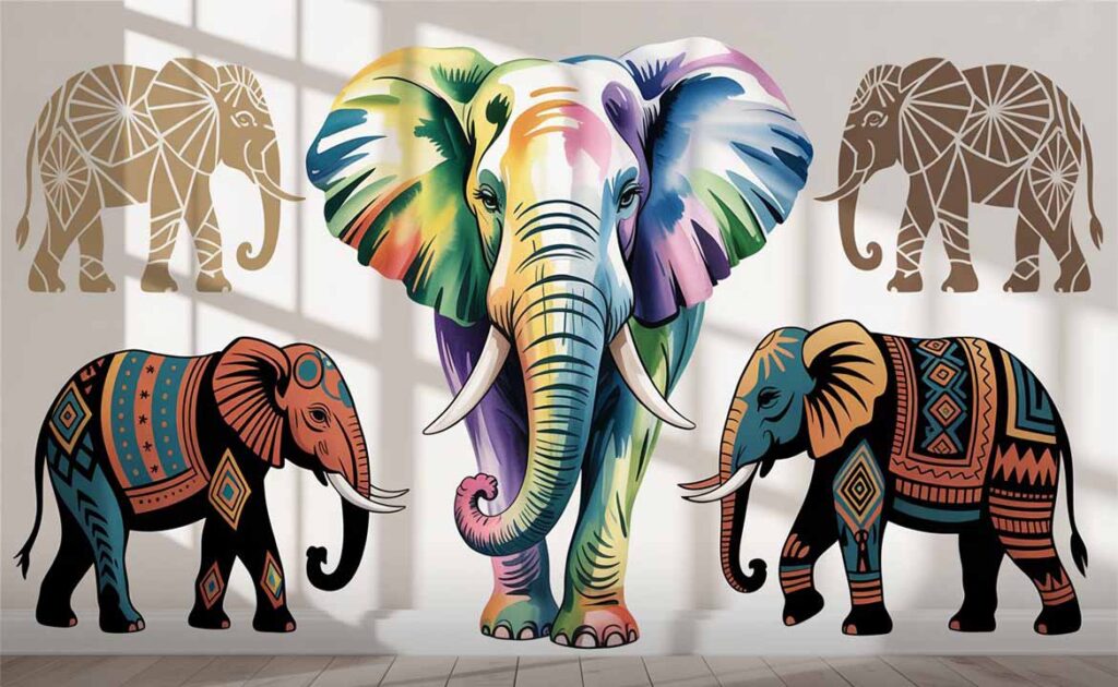 Creative Uses of Elephant Wall Art Stickers