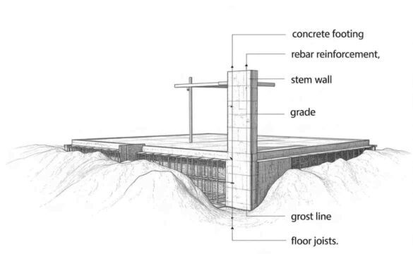 Footing and Stem Wall Foundation