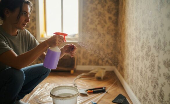 How to remove wallpaper with fabric softener