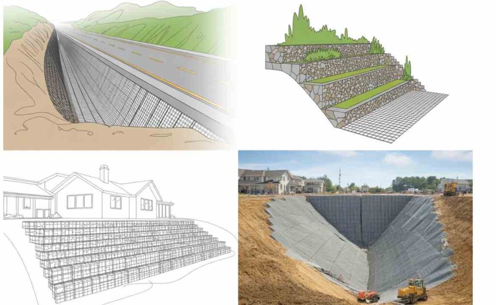 Common Applications of a Geogrid Retaining Wall